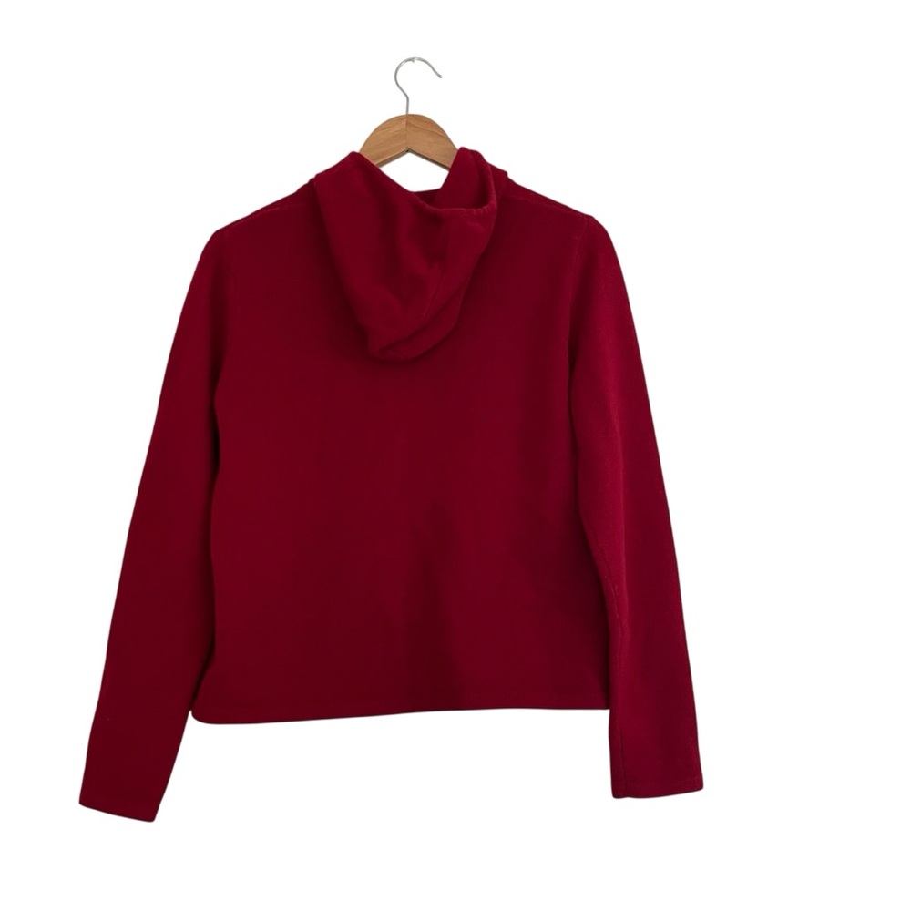 Daniel Bishop 100% Cashmere Full-Zip Hoodie Sweater Sz M Red Cozy Luxury Preppy - Picture 2 of 9